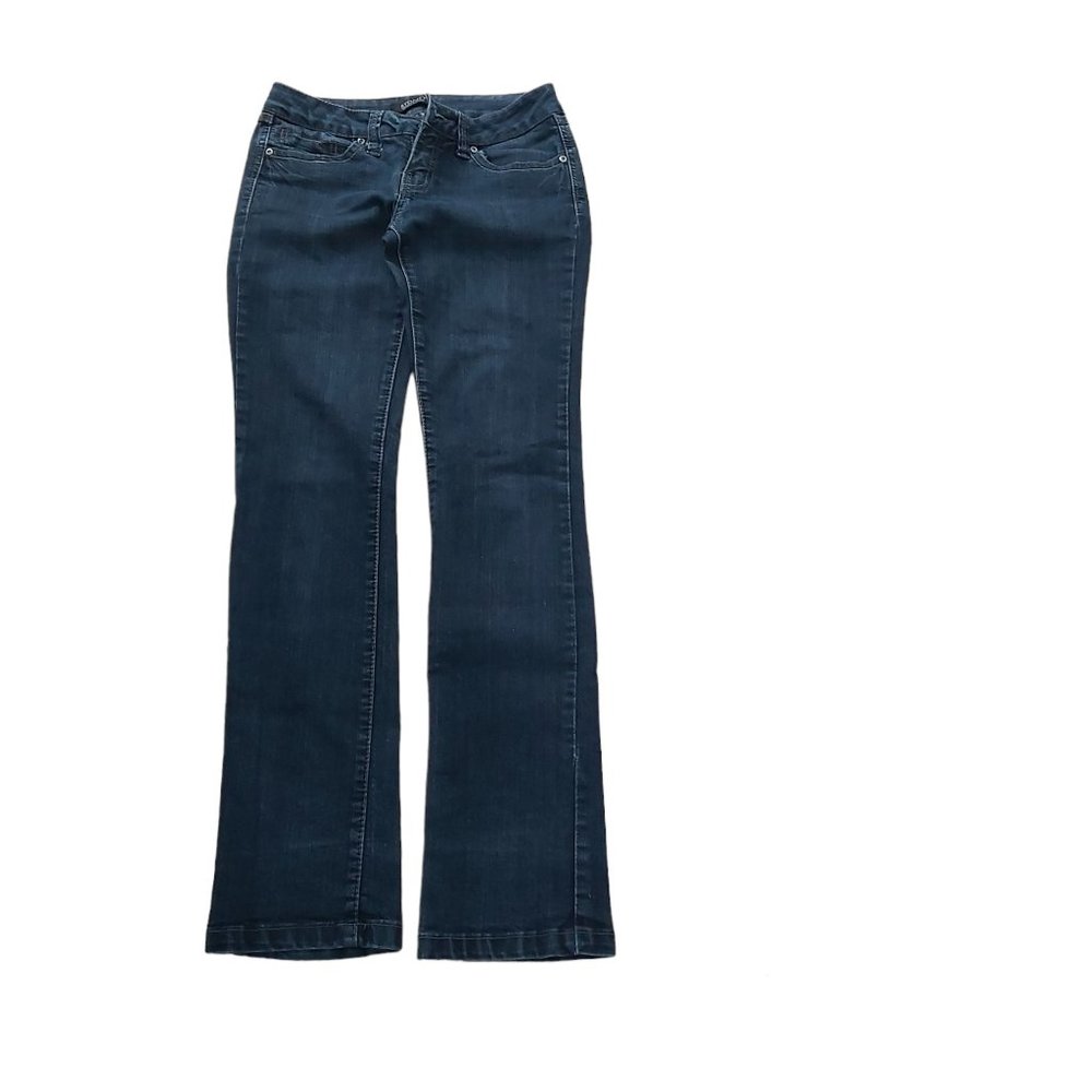 Sydney Jeans Low Rise Straight Cut Blue Women Size 5 Regular 32 Long Distressed